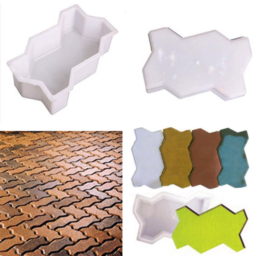 Molde de ladrillo de plástico con forma de onda para jardín, molde de pavimento para caminar, bricolaje, molde de ladrillo de cemento, 2 uds.