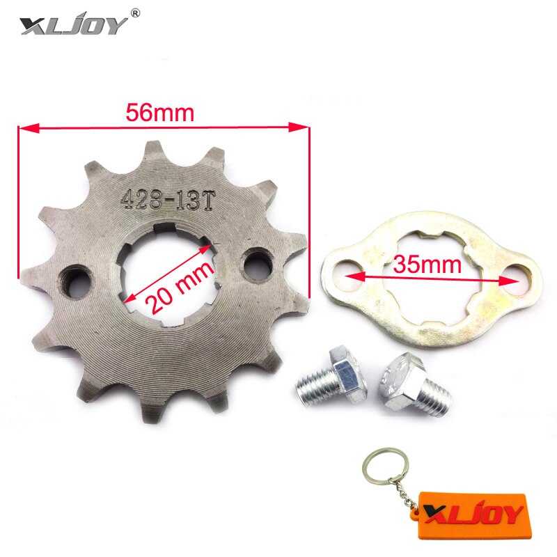 Race-Guy 428 13 Tooth 17mm Front Chain Sprocket Gear for 50cc 70cc 90cc 110cc 125cc 140cc 150cc 160cc Engine ATV Quad Pit Dirt Trail Bike
