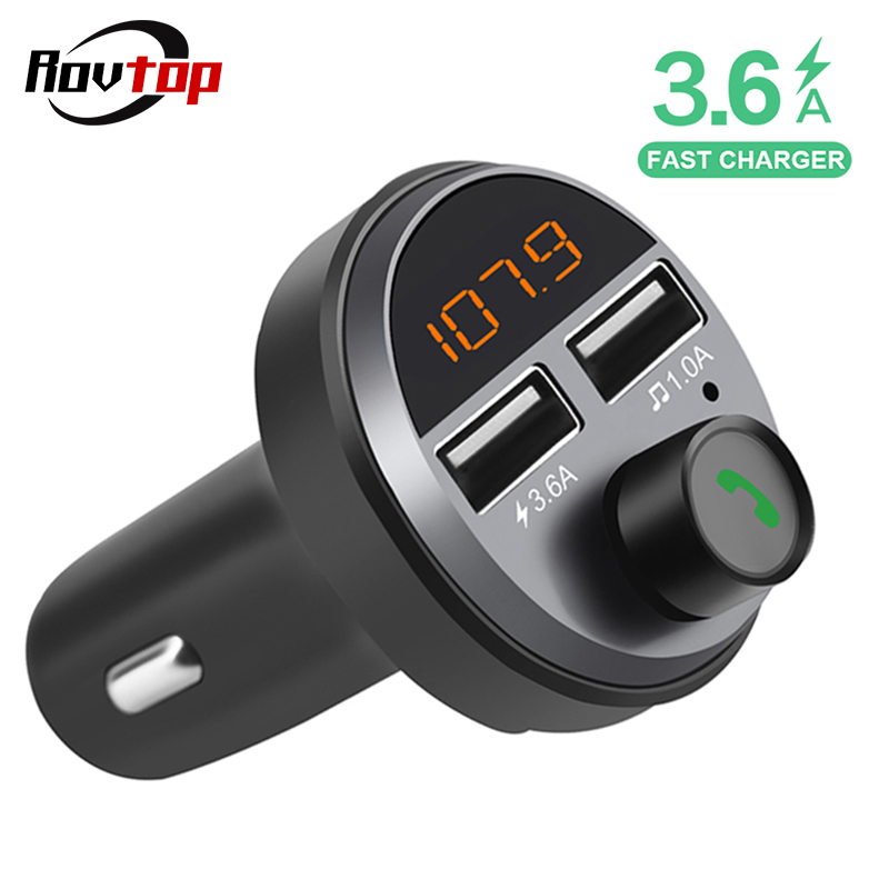 Langaton handsfree auto bluetooth 5.0 kit fm lähetin auto  mp3 pelaaja 3.6a nopea lataus dual usb laturi tuki tf -kortti  z2