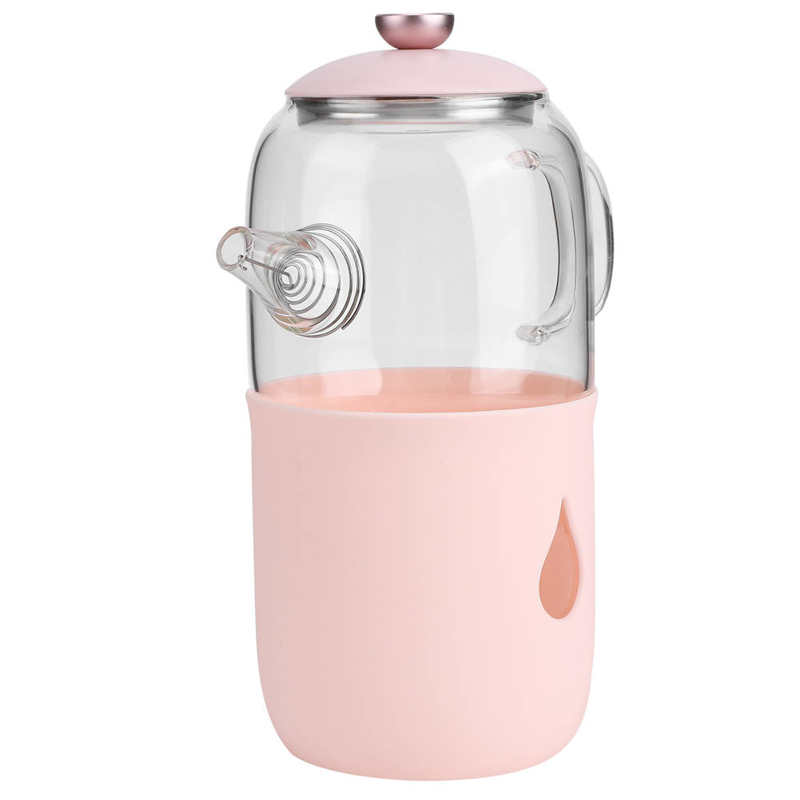 600ml Pink Electric Kettle Multi-Function Temperature Constant Glass Teapot Chinese Plug 220V