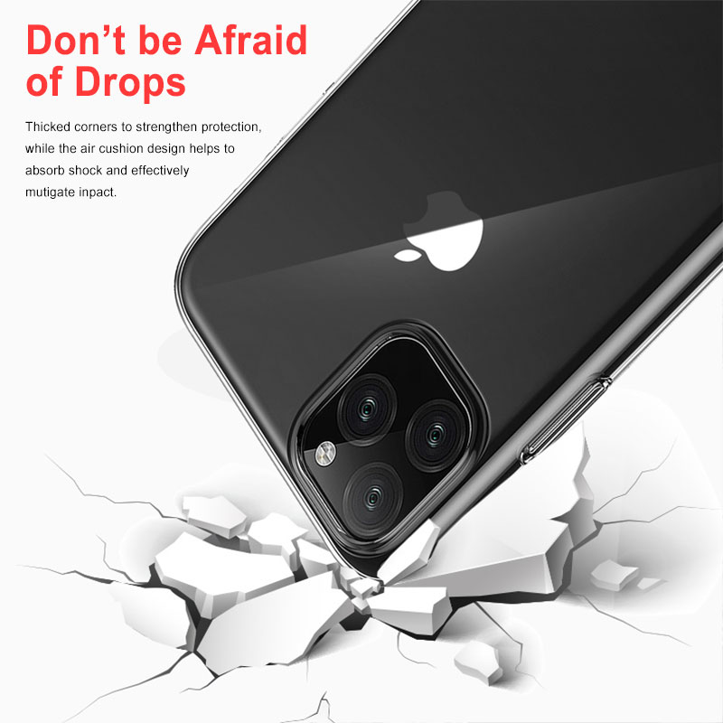 Voor iPhone 11 TPU Soft/Hard Cover Case Ondersteuning Draadloos Opladen Voor Apple iPhone X/iPhone 11 pro 11max Clear Phone Case