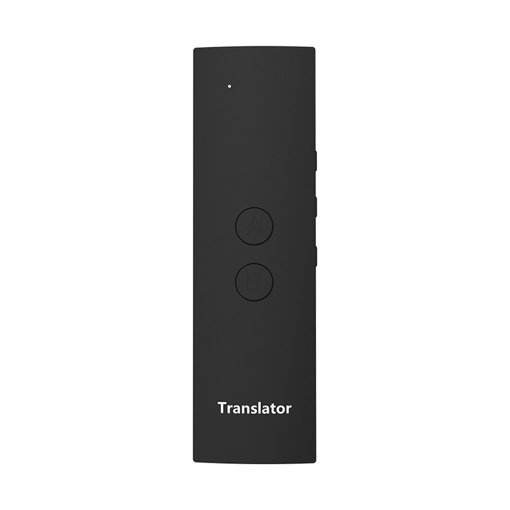 Portable Smart Voice Translator Real Time Multi-Language Speech Interactive Translator Voice Text Bluetooth Translator: Black