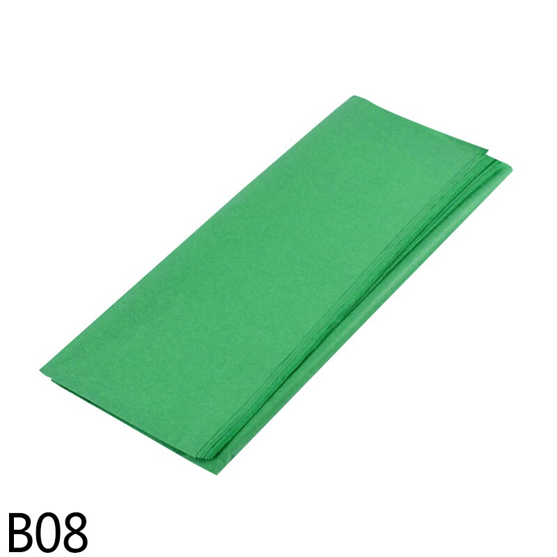 10Pcs 50*60cm Flowers Wrapping Tissue Paper Wine Bouquet Floral Crafts Paper For Wedding Birthday Party Box Packing Decor: B08-green