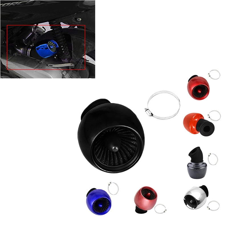 24mm-48mm vinklet hi flow motorcykel luftfilter indsugningsfilter vaskbar genanvendelig til yamaha til honda bobber chopper cruiser