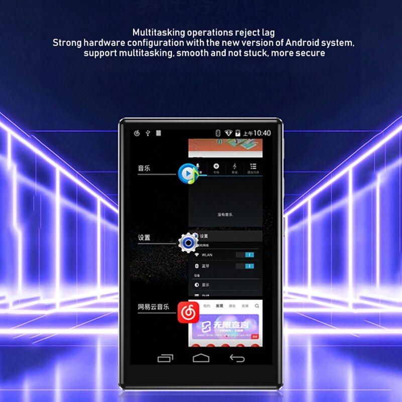 4 Inch Full Screen Hd MP4 Speler Wifi Android 6.0 MP3/4 2 + 16Gb Bluetooth 5.0 Contact muziekspeler Fm Radio