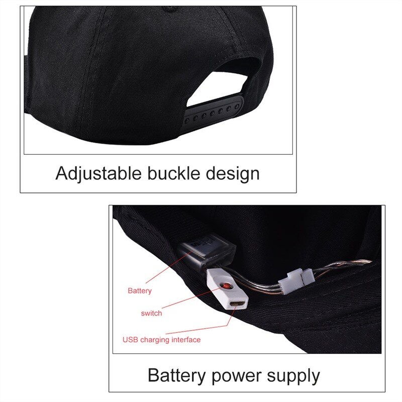 Led Hoed Voor Party Bluetooth Led Hoed Programmeerbare Scrolling Bericht Display Board Baseball Cap Self-Editing Cap