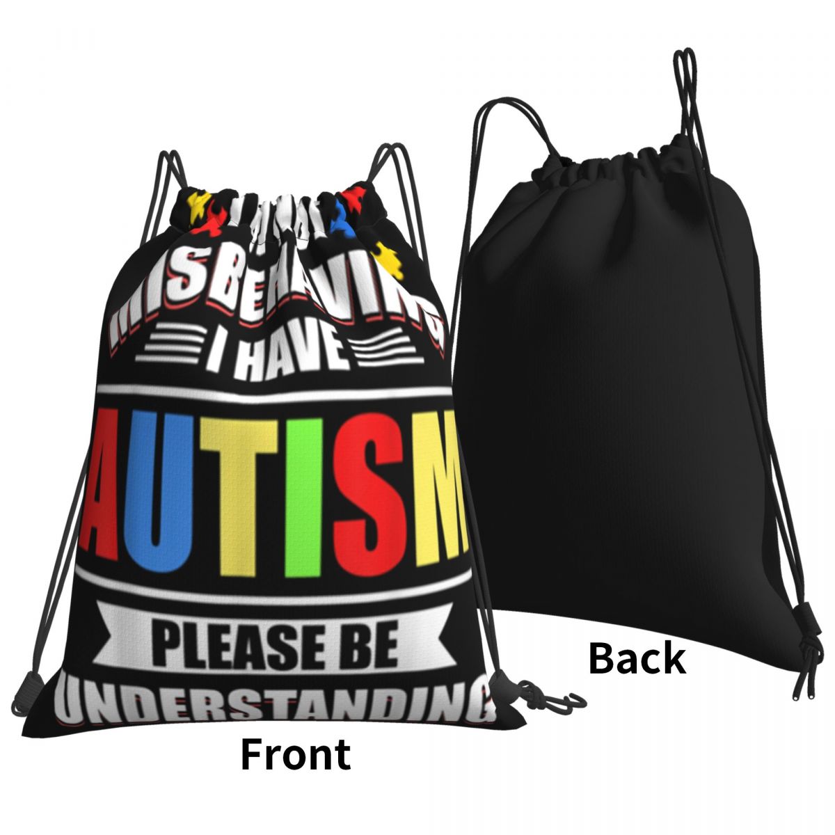 Autism Awareness Im Not Misbehaving I Have Autism Adults Cotton Autumn Dj Latest Bags Backpack Bag