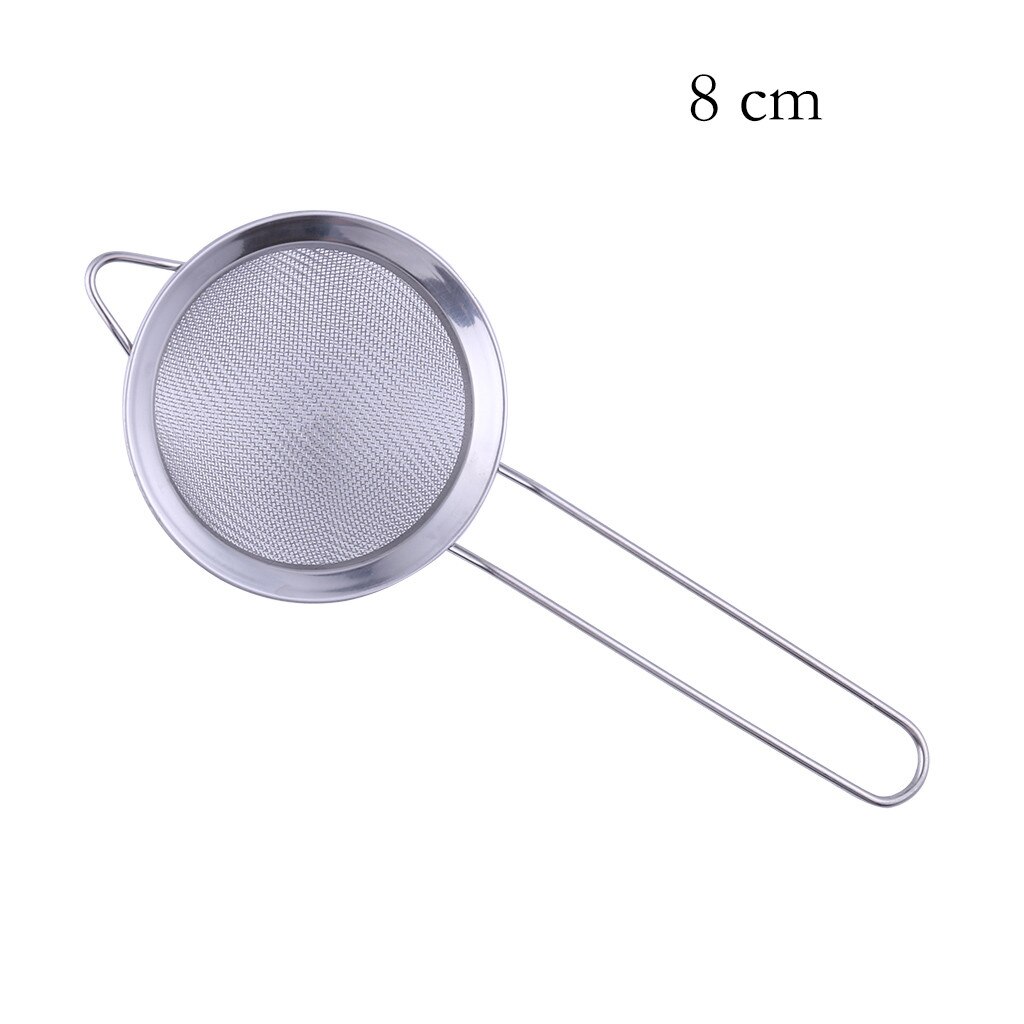 7 Sizes Stainless Steel Wire Fine Mesh Oil Strainer Flour Sifter Sieve Colander Kitchen Cooking Spoon