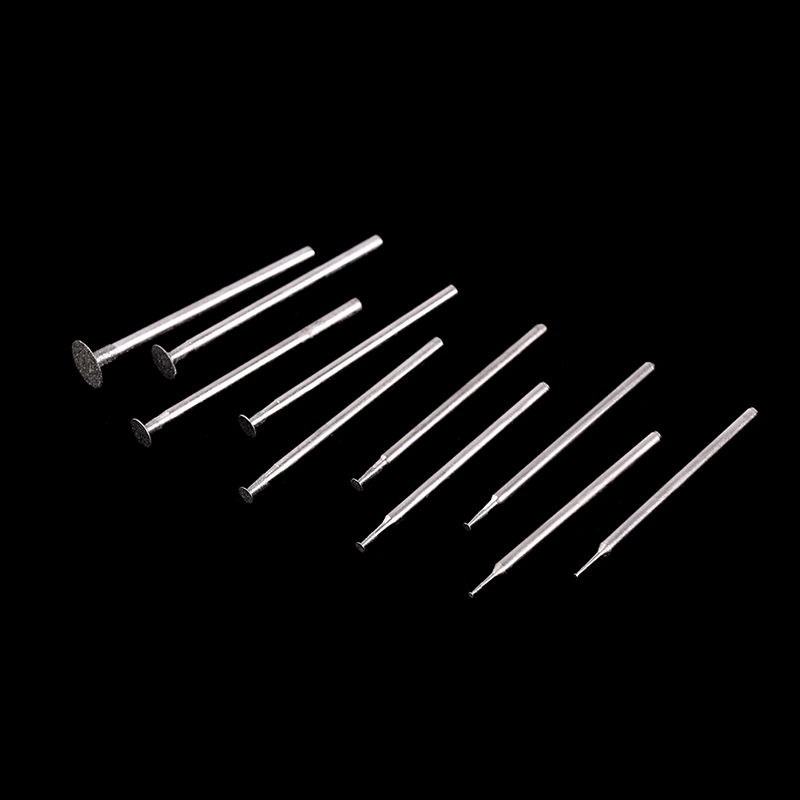 10 Stuks Dremel Accesories 2.35Mm Schacht Diamant Gemonteerd Punt Slijpen Hoofd Jade Carving Polijsten Gravure Tools