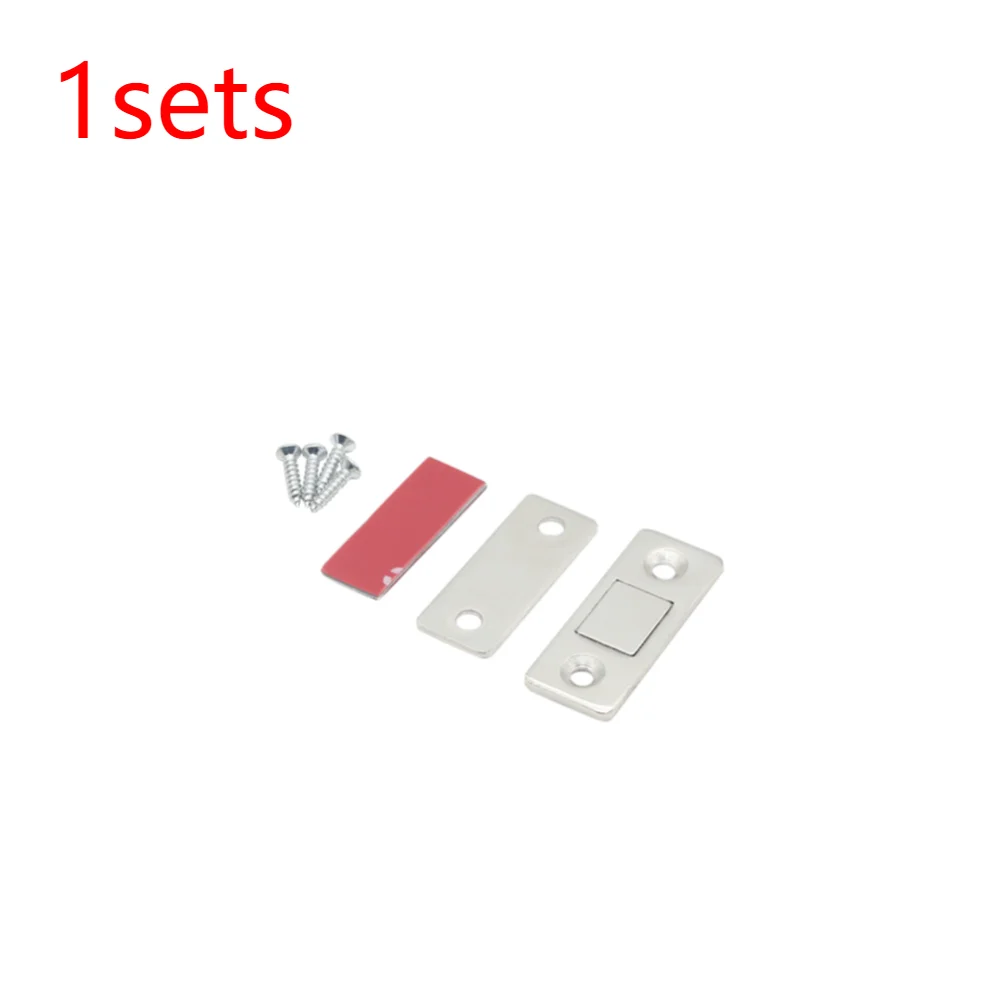 20-1 set magnetisk dörrspärr ultratunn skåpdörr magnetisk spärr självhäftande lådspärr dörrstängare lådmagnetspärr: Nickel