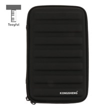 Tooyful Draagbare Eva 10 Holes Harmonica Storage Case Bag Mond Orgel Doos Container Zwart-Hold 7 Pcs Harmonica