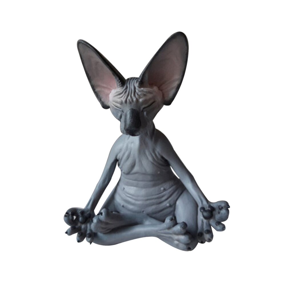 Garden Cat Statue Sphinx Animals Statues for Home Garden Outdoor Yard Lawn Balcony Bedroom Desk Decor Ornaments