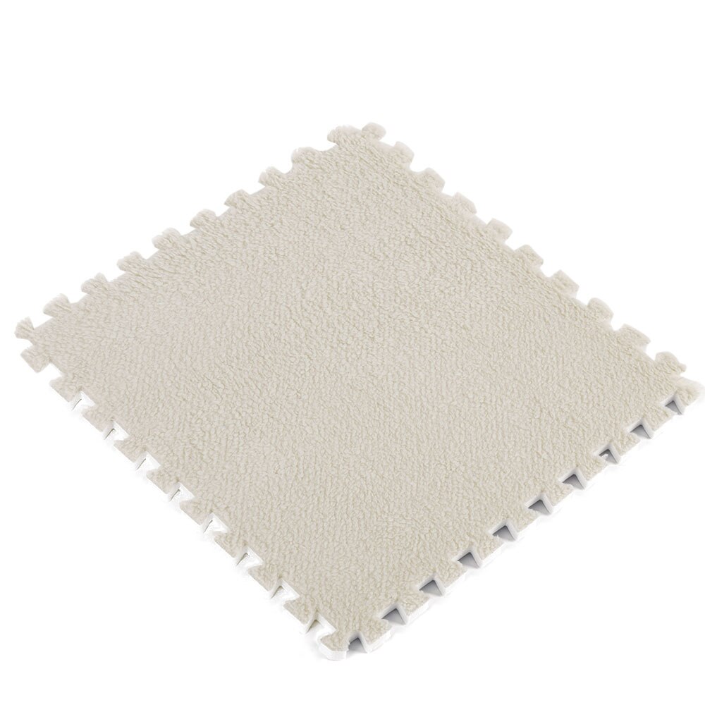 Odorless Splicing Carpet Shockproof Waterproof Antiskid 30 30 0.6cm EVA Plastic Foam Safe Ultra Thick Floor Cover: White