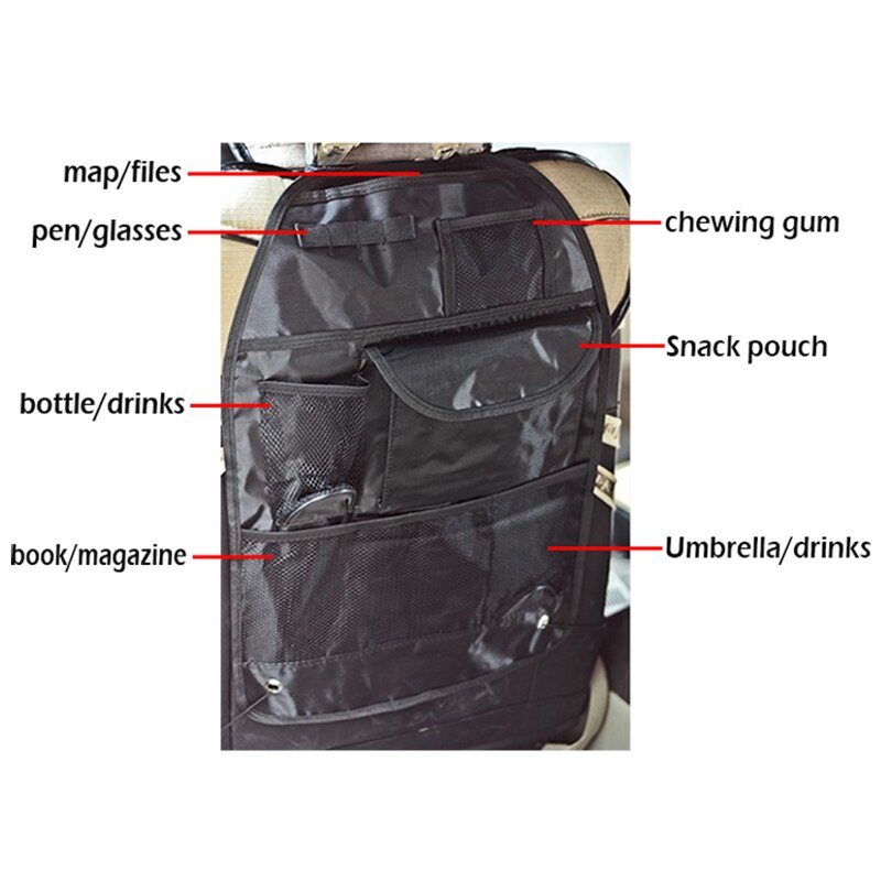 Autostoel Opbergtas Waterdichte Multi Pocket Organizer Opbergen Opruimen Auto Rugleuning Zak Auto Accessoires