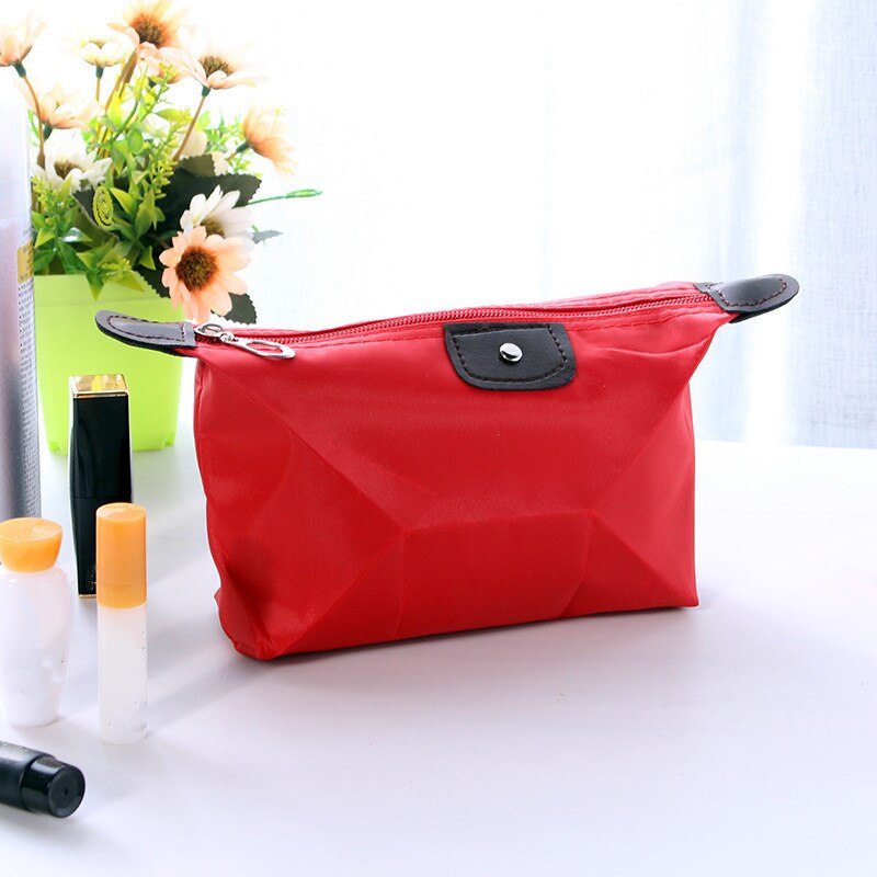 Multifunktions Make-Up Tasche Frauen Kosmetik Taschen Organizer Box Damen Handtasche Nylon Reise Lagerung Taschen Waschen Tasche: big red