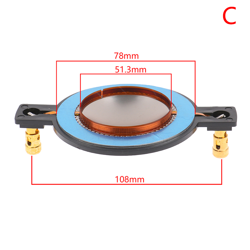 1PC 34,4mm 44,4mm 51,3mm 72,2mm 74,5mm DIY Teile Core Hochtöner Schwingspule Membran Titan film Höhen Lautsprecher Reparatur zubehör: Gold