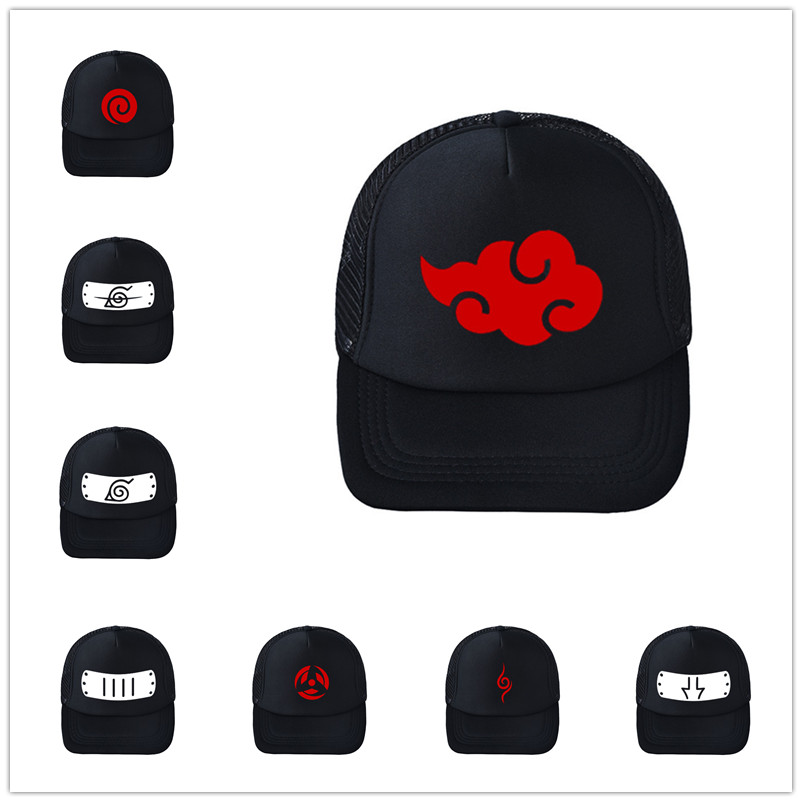 Anime Naruto Akatsuki Uchiha Itachi Cosplay Hütte Konoha Kakashi Leinwand Baseball Kappe Hüte Demo Atmungs Sonnenhut Einstellbar Kappen