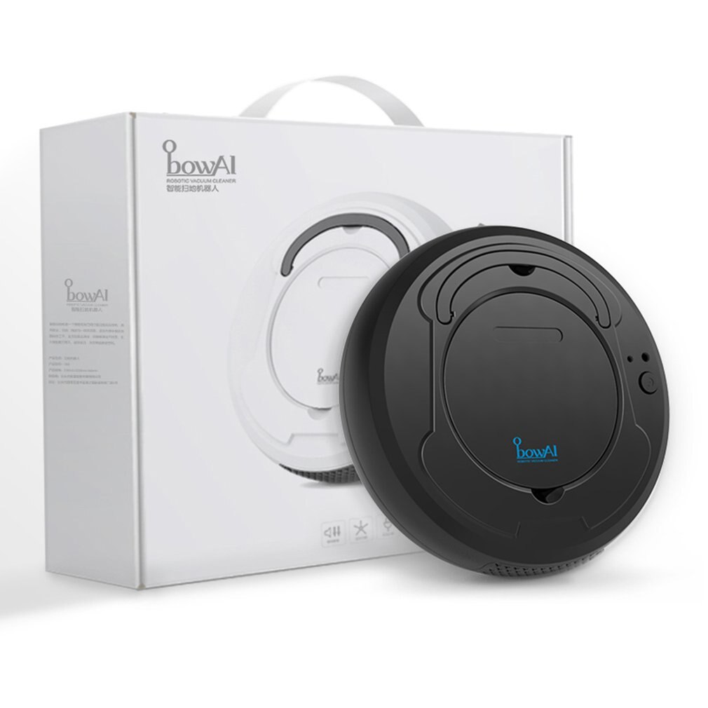 Multifunctional Smart Sweeping Robot Charging Lazy Vacuum Cleaner Small Household Cleaner Sweeping Machine: Black