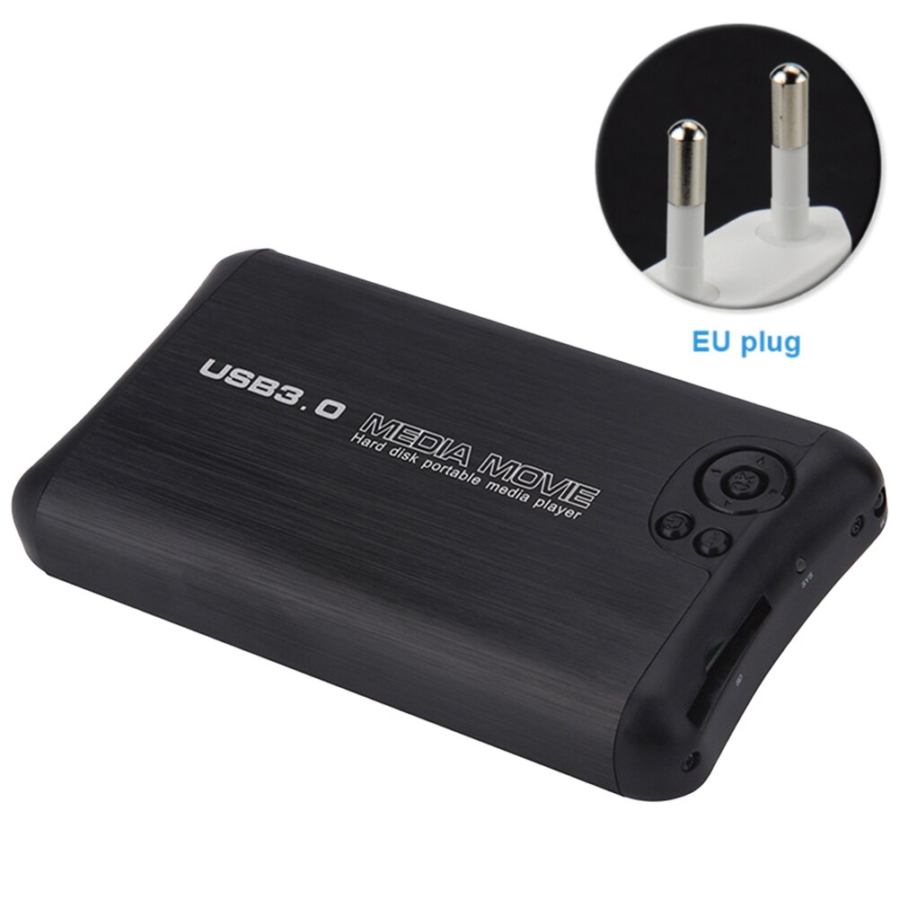 Full HD Media Player Autoplay Mini Portable SATA 1080P USB3.0 Support MKV 2.5inch HDD U Disk H.264 HDMI AV Output Music Video
