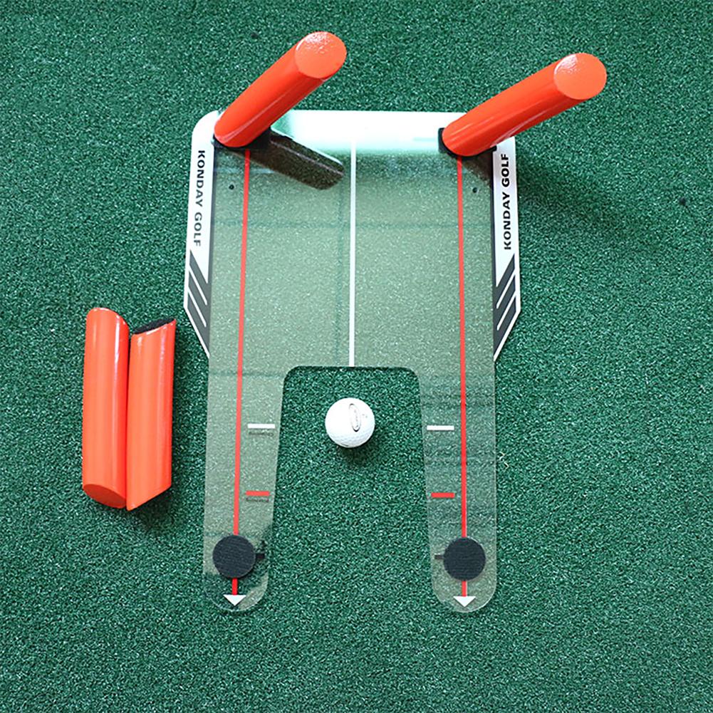 PC Golf Alignment Trainer Aid Swing Training Speed Trap Practice Base Tool
