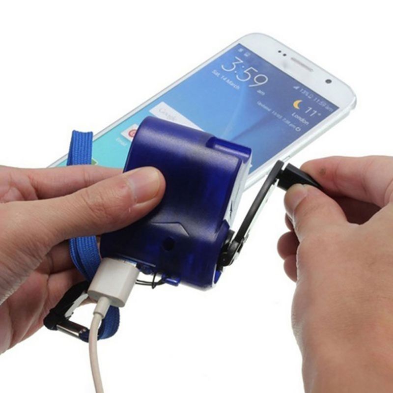 Cell Phone Power Bank Emergency Charging Hand-winding USB Hand Manual Dynamo Emergency Charger for MP3 MP4 Mobile USB