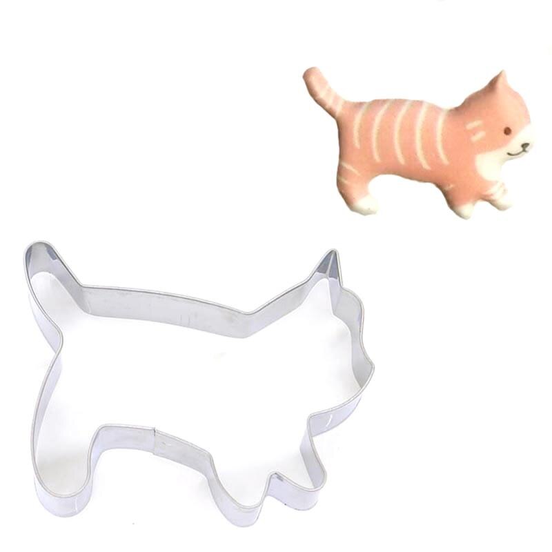 Kitchen Cookie Cutter Cat Shaped Aluminum Mold Sugarcraft Cake Biscuits Pastry Baking Cutter Mold Cake Decorating Tools: C