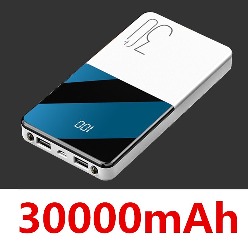 Accumulatori E Caricabatterie Di Riserva Senza Fili del Caricatore 70000mAh portatile Mobile Ultra Ad Alta Capacità di Ricarica Veloce USB Batteria ESTERNA Ultra Sottile Caricatore: 30000mAh