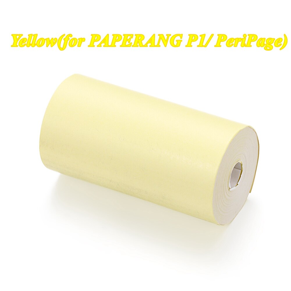 1 Roll Colorful Printer Sticker Non-adhesive Thermal Paper Direct Thermal Paper P1/P2 57*30mm For PAPERANG/ PeriPage Printer: Yellow