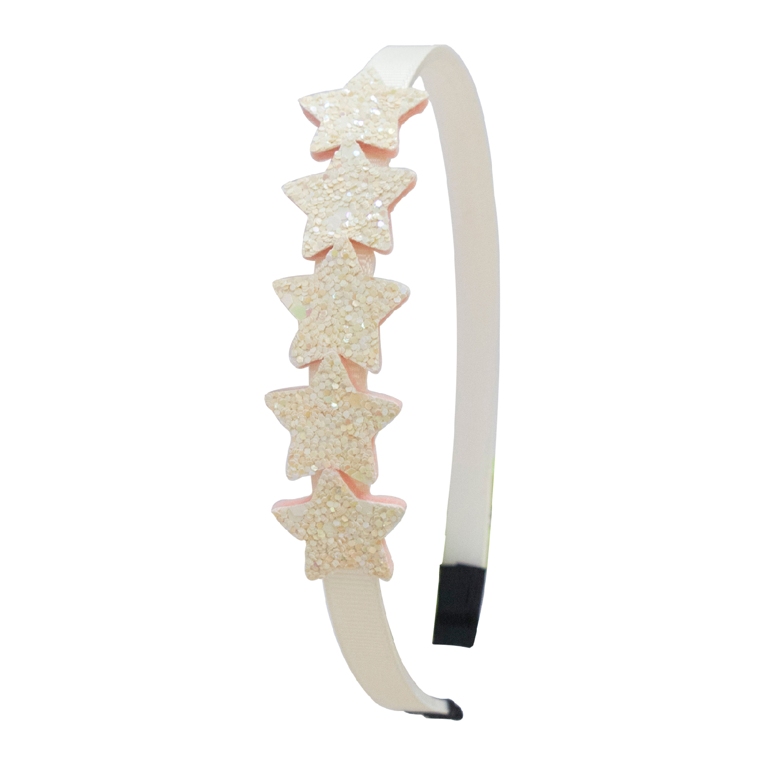 1 diademas bonitas con forma de estrella brillante para niñas, diademas con forma de estrella brillante, accesorios para el cabello para niños: Beige