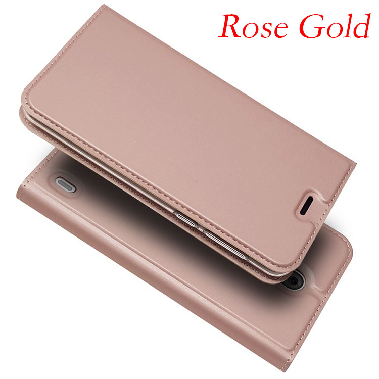Luxury Leather Flip Case For Nokia 2 Wallet Book Cover For Nokia2 Case Nokia 2 TA-1029 TA-1035 5" Phone Case Hoesje Coque Fundas: Rose Gold