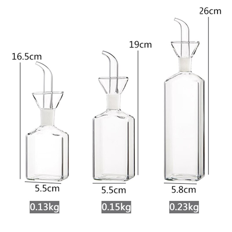 Nordic glass oil pot seasoning seasoning pot soy sauce bottle vinegar pot household kitchen supplies leak-proof oil bottle