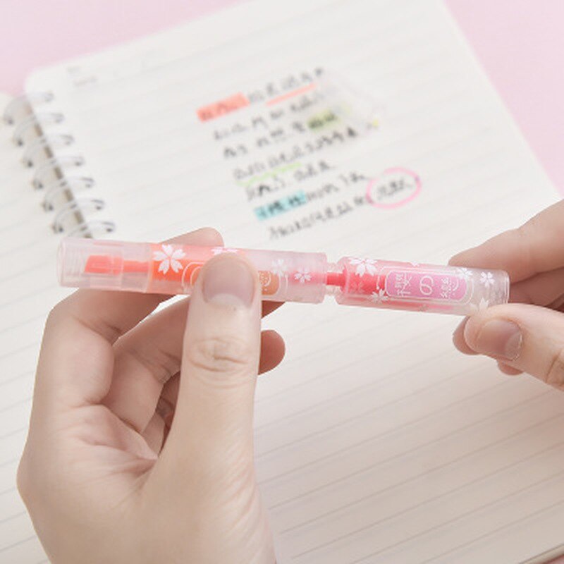 8pcs/set Highlighter Drawing Set Stationery Watercolor Pencils Novelty Cute Cartoon Art Supplies Kids Student Water Color Pencil