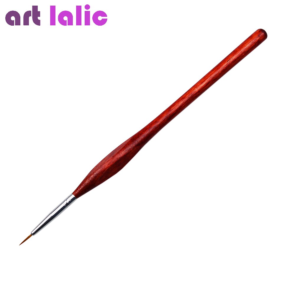 Nagelkonst rött trä sobel hår borste fin teckning måla penna borstar detalj liner franska tips blomma spets dekoration