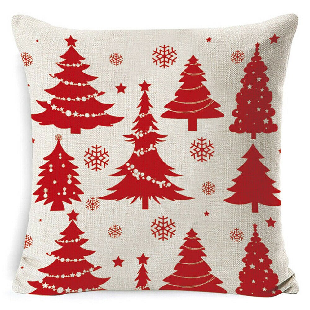 Rød plaid print god jul sofa pudebetræk pudebetræk indretning bomuld linned hjemmeindretning