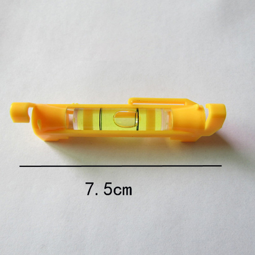 Yellow Hanging Level Pen Horizontal Bubble Measuring Level Gadget Portable Acrylic Bubble Spirit Level with Plastic Shell