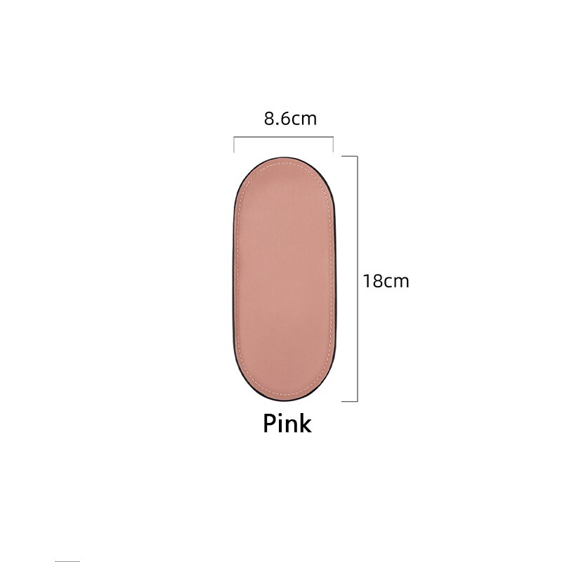 Edelstahl Leder Oval Ablage Dressing Tisch machen-hoch Schmuck Tablett Schreibtisch Organisieren Snack Lager Kasten: Rosa S