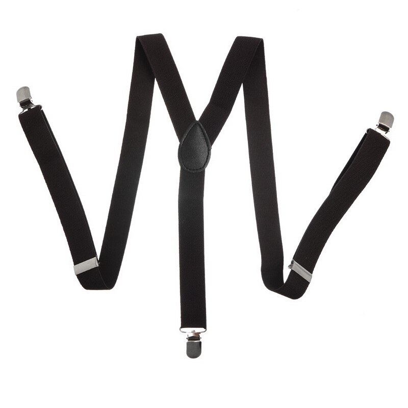 Justerbare elastiske seler til voksne unisex kvinder mænd y form elastiske clip-on seler 3 klips bukser seler: 4