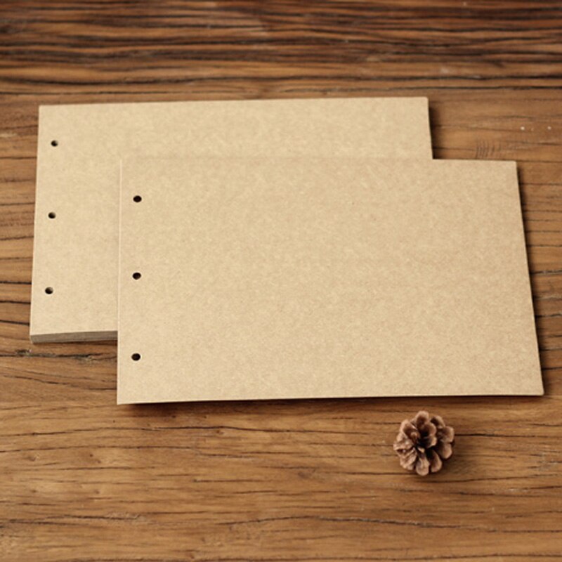 A4 perm fotoalbum ekstra ark/tre ringbind sort kraft inder ark/scrapbog album papir