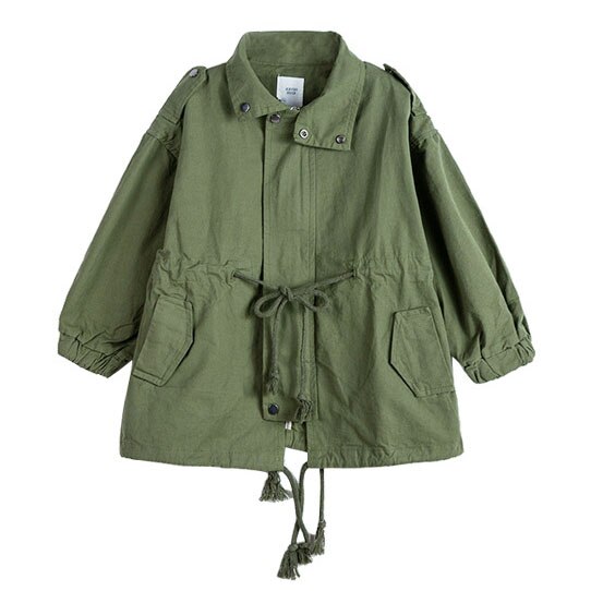 Spring Autumn Girls Windbreaker Jackets Coats Baby Girl Hooded Outwear Kids Clothes Children's Thin Jacket Clothing: XC213-Green / 7