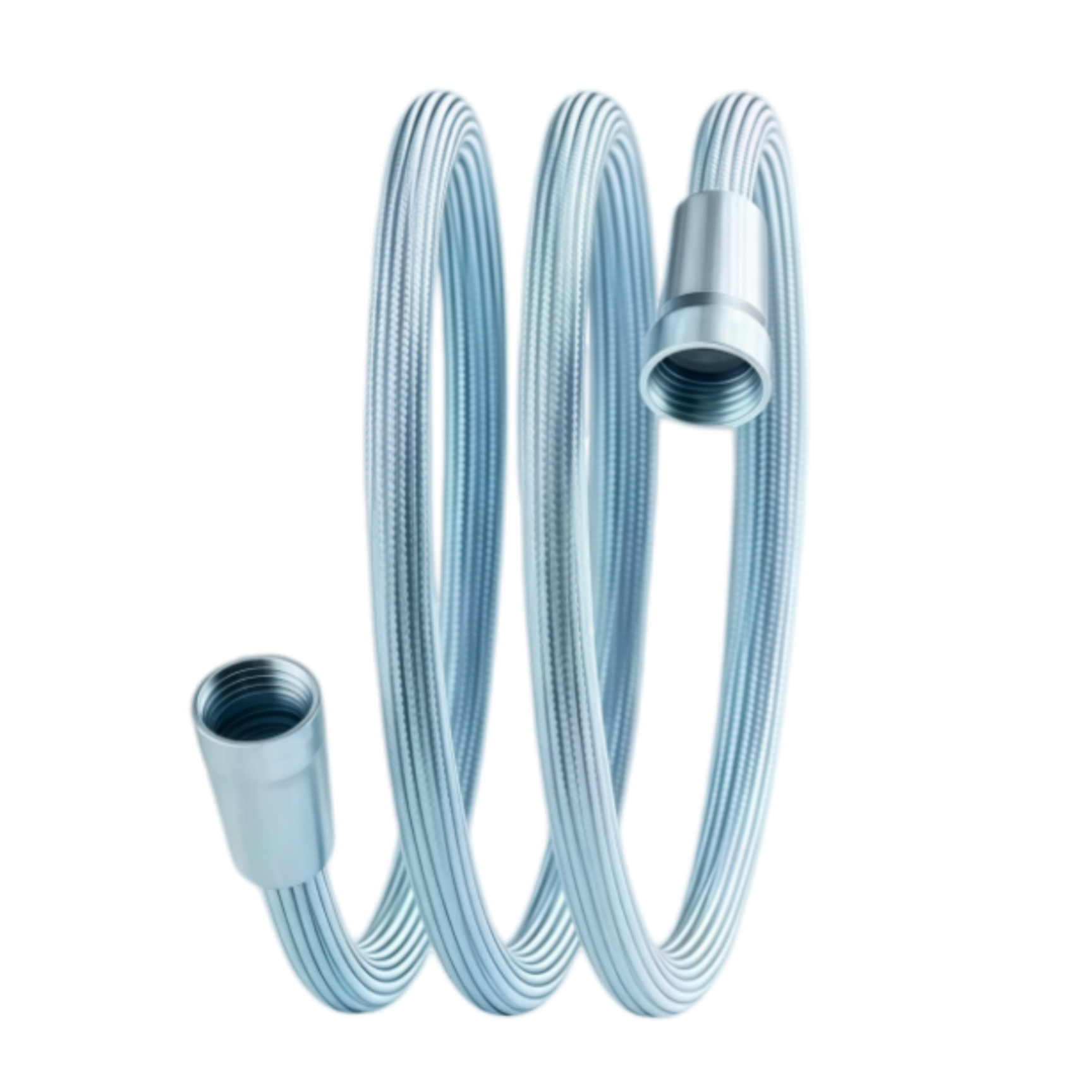 Nylon gevlochten doucheslang 160 cm/62 inch, extra lange flexibele slang met ABS-connectoren, lekvrij, hoge druk, anti-burst voor warm water: Blauw
