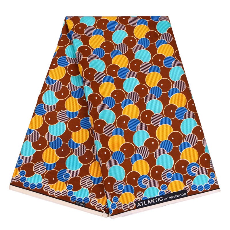 Afrikansk polyester voks print stof ankara bintareal voks afrikansk stof til festkjole: 3 yards / 3