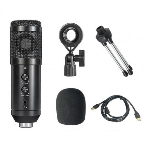 K3 USB Microphone Handheld HiFi Sound Black High Sensitivity Computer Microphone for Live: Default Title