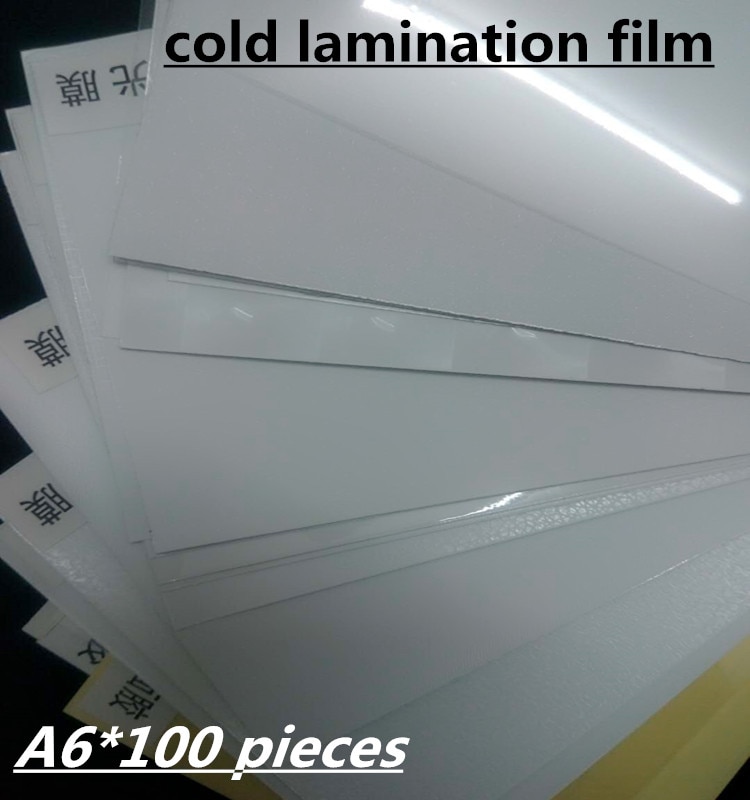 Láminas de película de laminación en frío con textura de Cruz/estrella para protección de fotos, A6x100 piezas