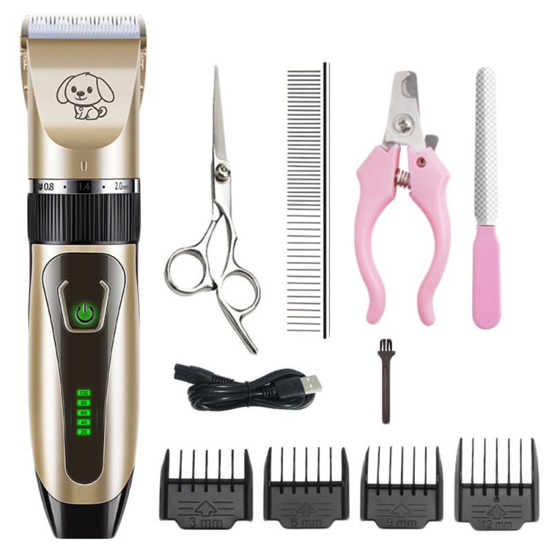 Hond Clipper Hond Tondeuse Grooming Pet Kat Hond Kapsel Trimmer Scheerapparaat Set Huisdieren Usb Oplaadbare Tondeuse Pet Supplies: a