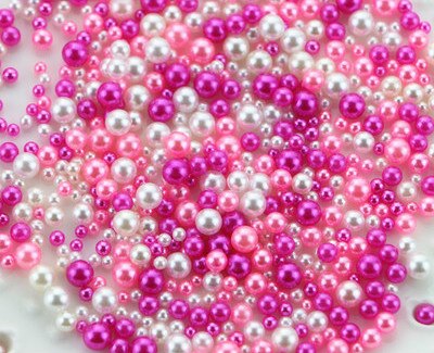 9g/pack 2.5-5mm Mixed Gradient Pearls Without Holes Resin Accessories Jewelry Fillings Mermaid Beads: rose