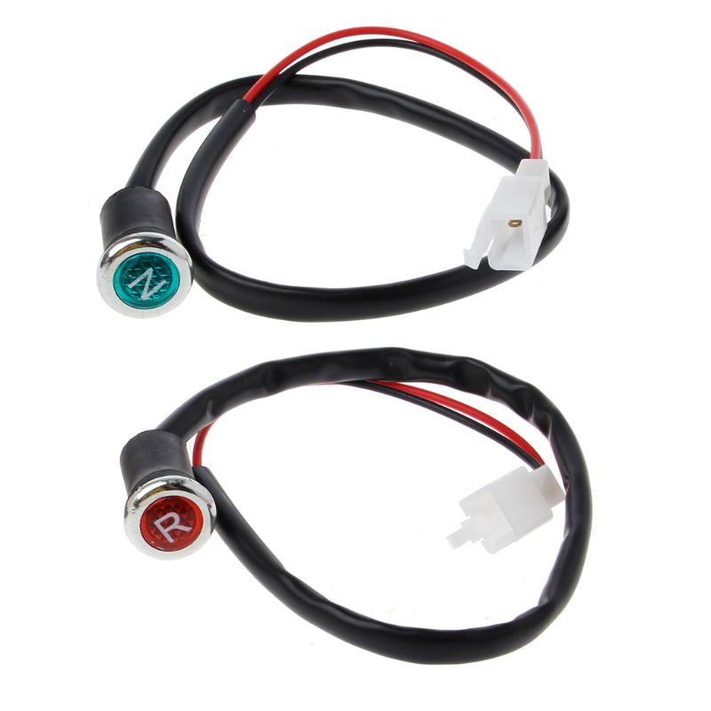 2 stk neutral omvendt motorcykel n / r lysindikator atv lys gear til 50cc 110cc 125cc 150cc 200cc 250cc