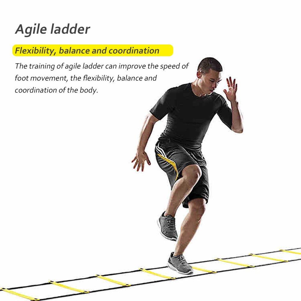 Yellow Agility Speed Jump ladder Soccer Agility Outdoor Training Football Fitness Foot Speed Ladder 3M 4M 6M