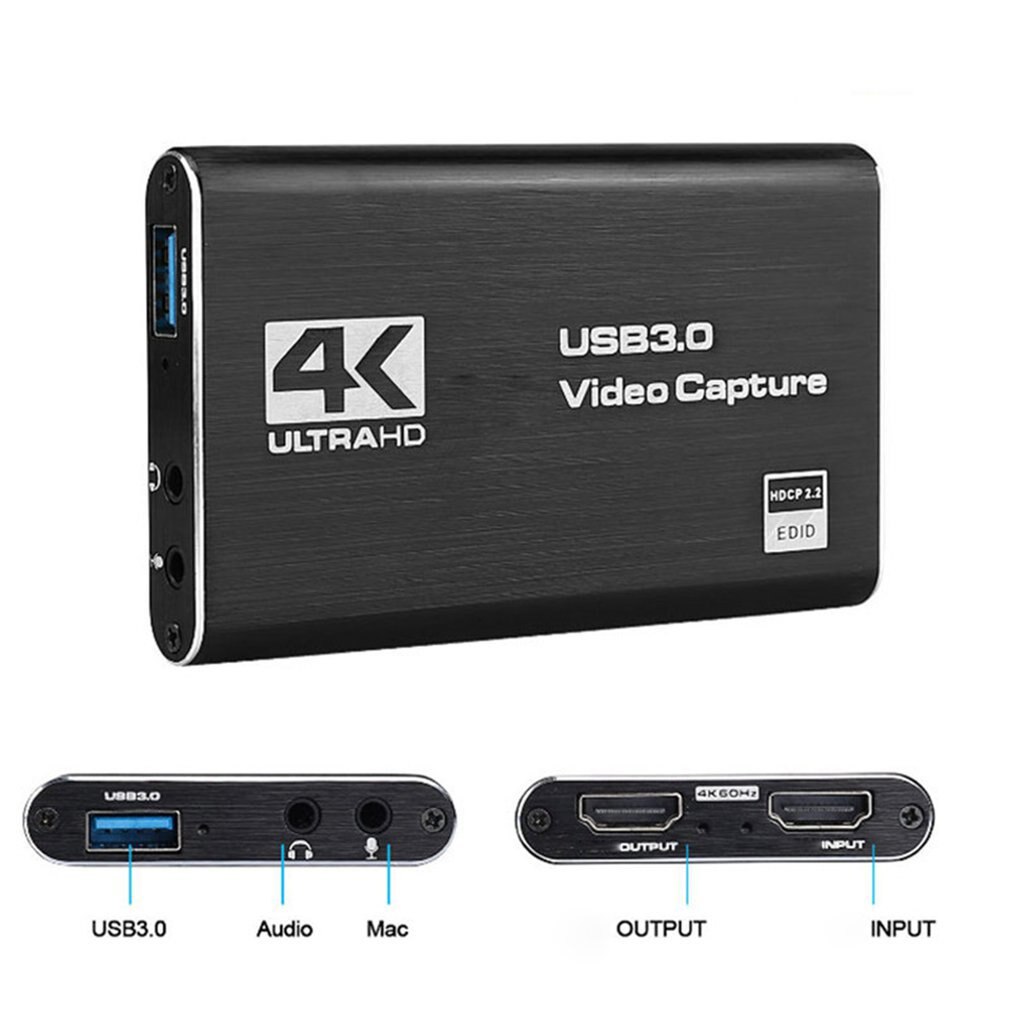 Karta przechwytywania wideo 4K HDMI USB3.0 1080P chwytak Dongle karta przechwytywania Hdmi dla OBS przechwytywanie karty przechwytywania gry na żywo