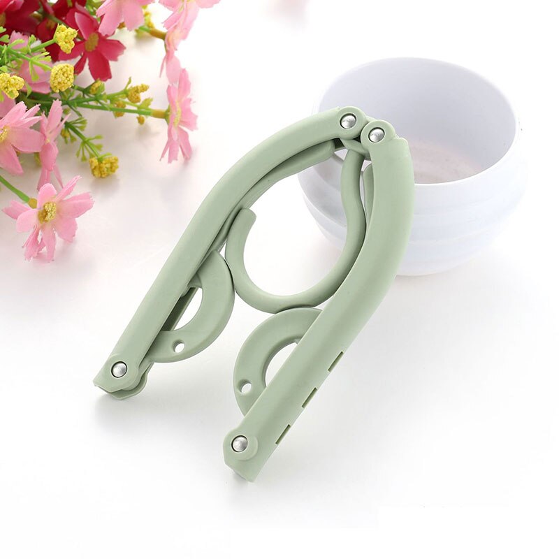 Portable Folding Clothes Hanger Multifunction Magic Stretch Drying Rack Home Wardrobe Storage Rack Women Travel Clothes Hanger: Green