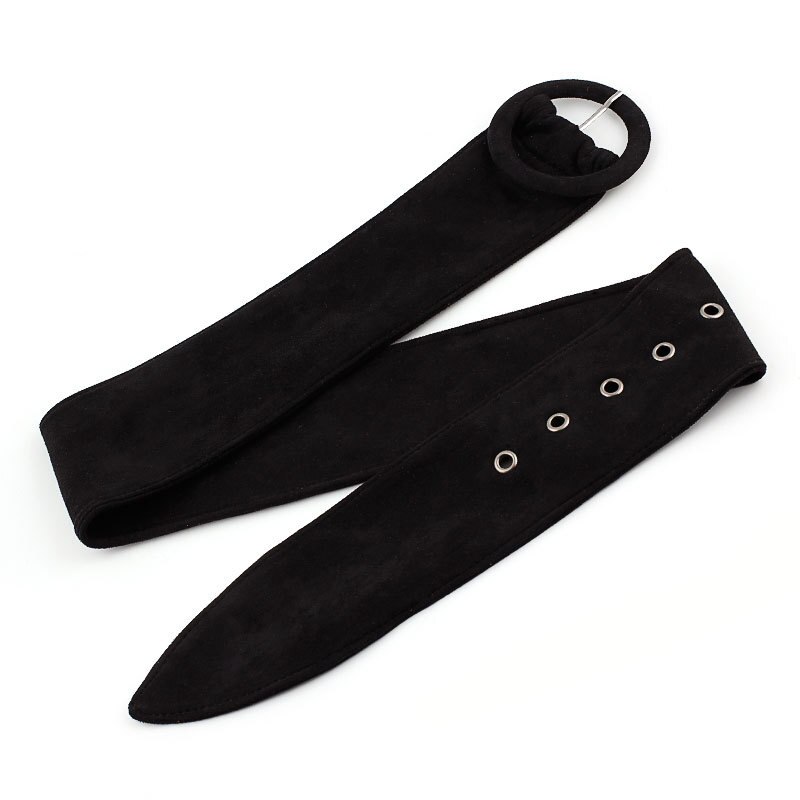 Cinturones de gamuza AWAYTR para mujer, Otoño Invierno, cinturones para abrigo de Color fuerte, estilo salvaje, cintura, Pin, hebilla envuelta, cinturones de franela Vintage
